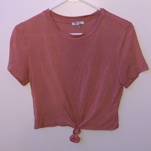 pink crop top